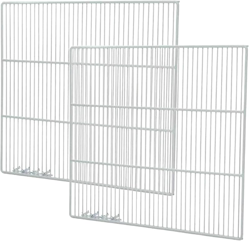 2 Pzas Estante Metal Ajustable Refri 24.5x22.5pulg Blanco