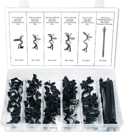 Surtido clips arnés cables 60650-54pzas