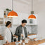 2 Lámparas Colgantes Enchufe Naranja 11.8pulg Cocina