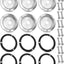 Kit 6 bisel luz sandía para agujero 4 1/4" aluminio RV