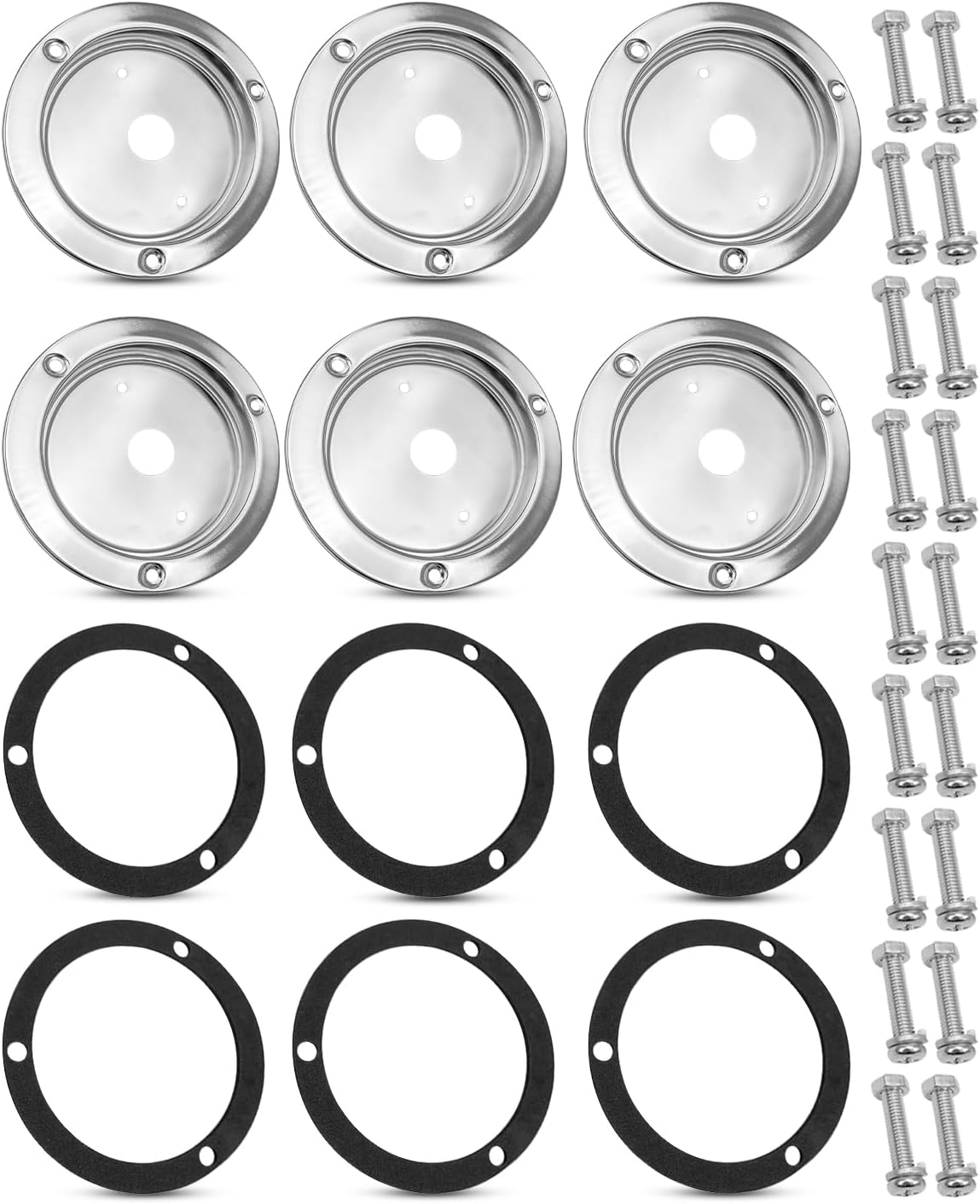 Kit 6 bisel luz sandía para agujero 4 1/4" aluminio RV