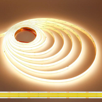 Tira LED cob 24v 3000k blanco cálido 16.4pies 920lm/ft