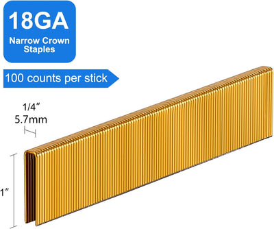 Grapas corona estrecha 1/4 pulg galvanizadas para tapicería 18 GA