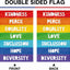 Bandera jardín arco iris 12x18pulg visible ambos lados