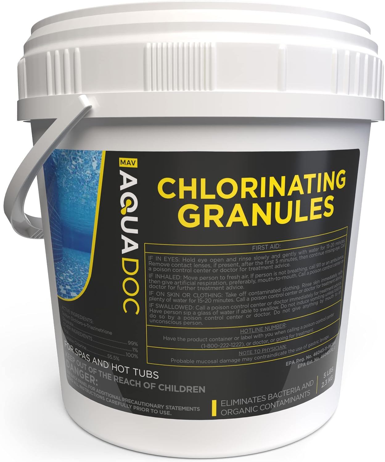 Cloro spa gránulos para hidromasaje 5lb rápida disolución