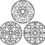 Set 3 Salvamanteles Silicona Antiderrap Resiste Calor Mesa Gris