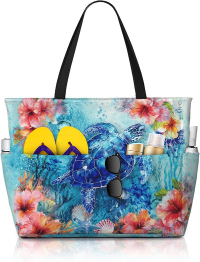 Bolsas playa mujer grandes impermeables con bolsillo seco y húmedo