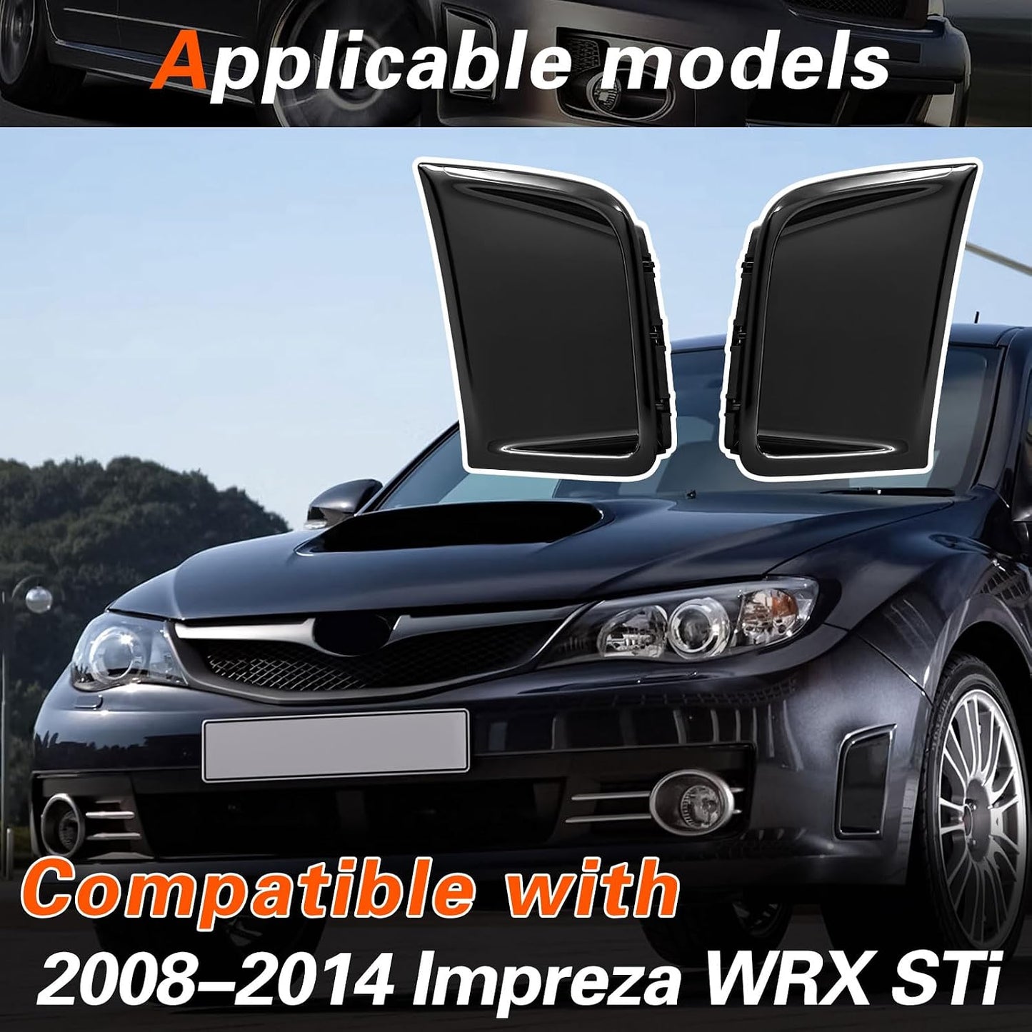 Kit cubierta ventilación parachoques Subaru WRX STI 08-14