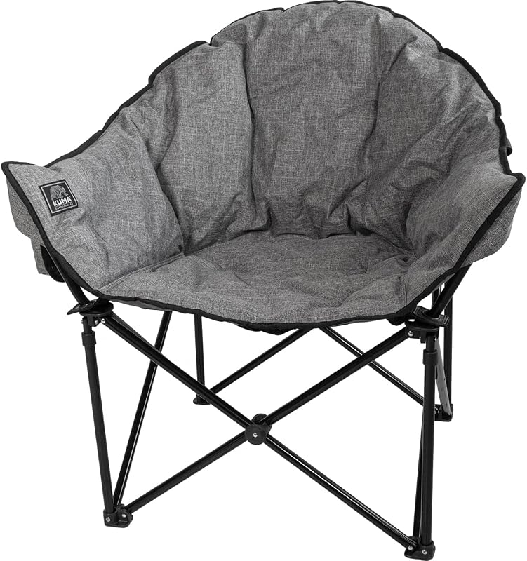Silla Lazy Bear portátil para acampar glamping gris jaspeado