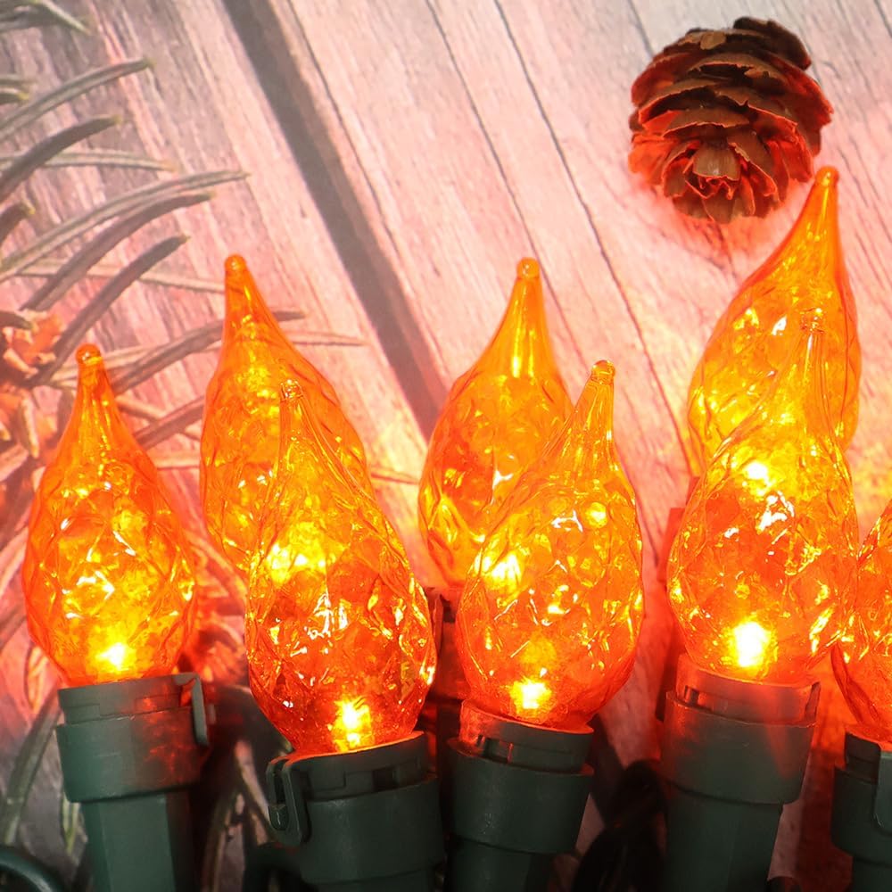 Guirnalda luces naranjas Halloween 19ft 70 LED