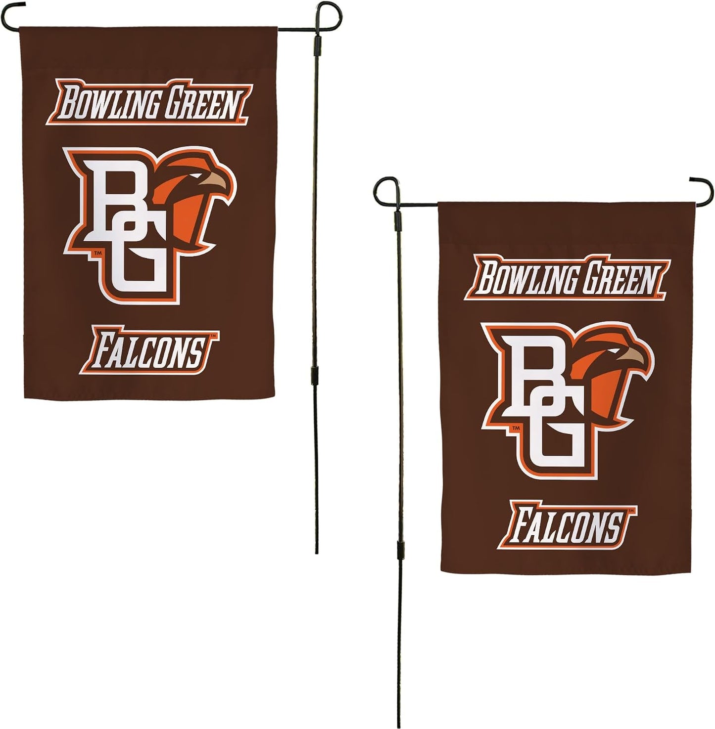 Bandera jardín Falcons BGSU 100% poliéster