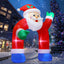 Inflable Navidad 11.8ft arco Papá Noel con LED patio jardín