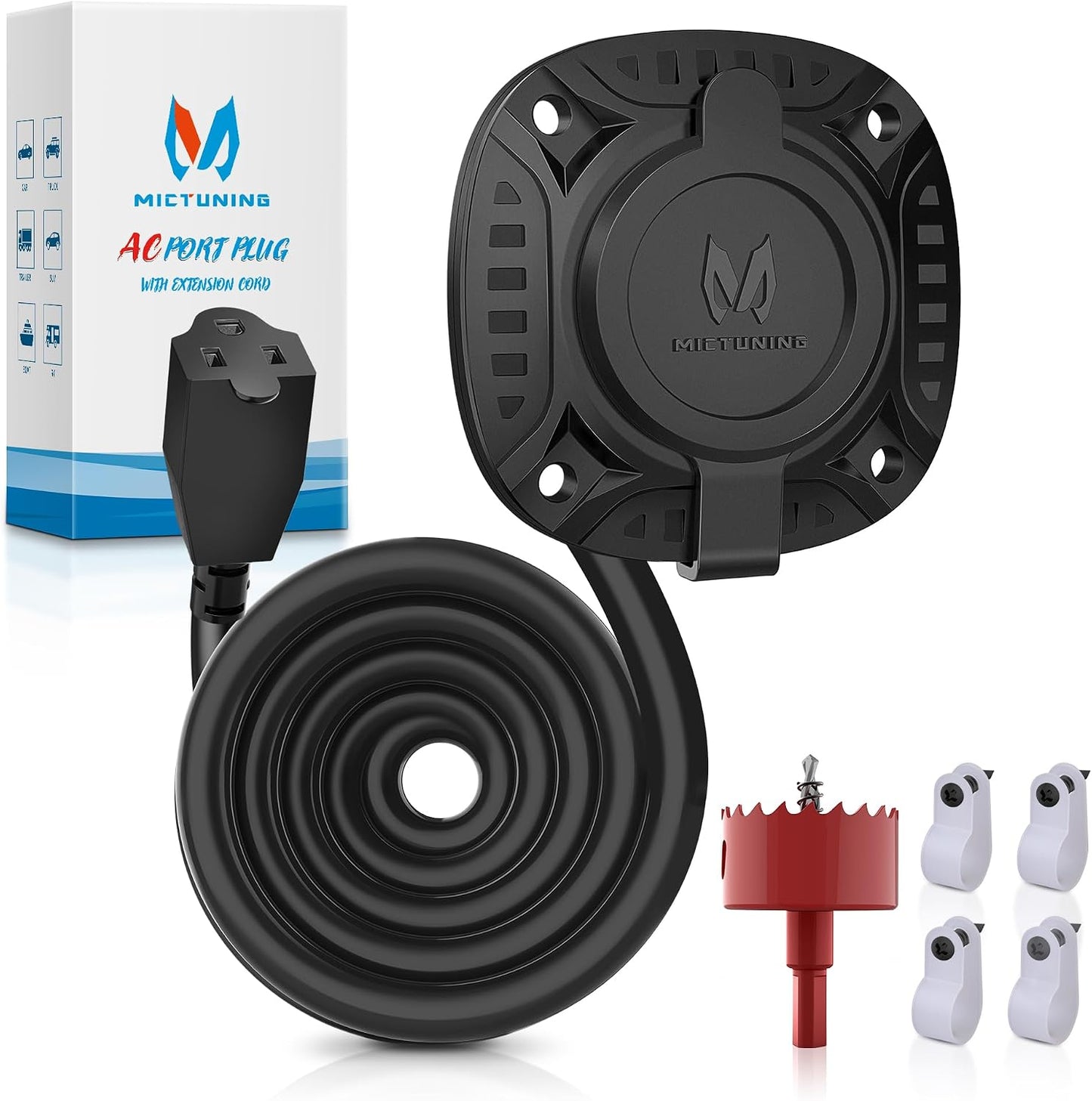 Enchufe CA 15A 72" cable extensión servicio pesado