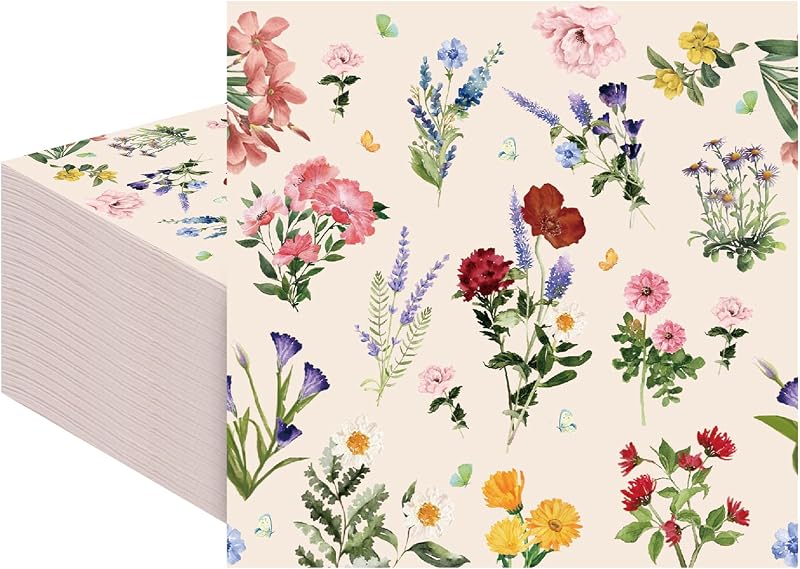 100 Servilletas Floral Vintage para Boda Baby Shower