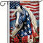 Banderas patrióticas caballos 12x18" doble cara 4 de Julio