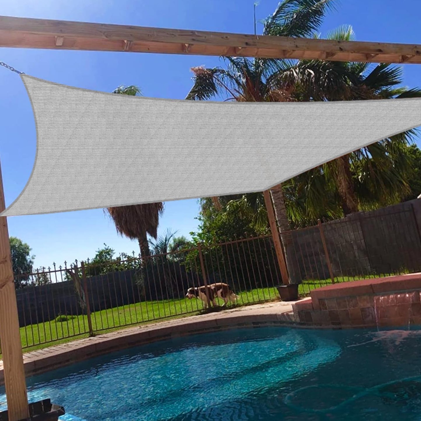 Toldo rectangular 13x20ft para patio terraza color gris
