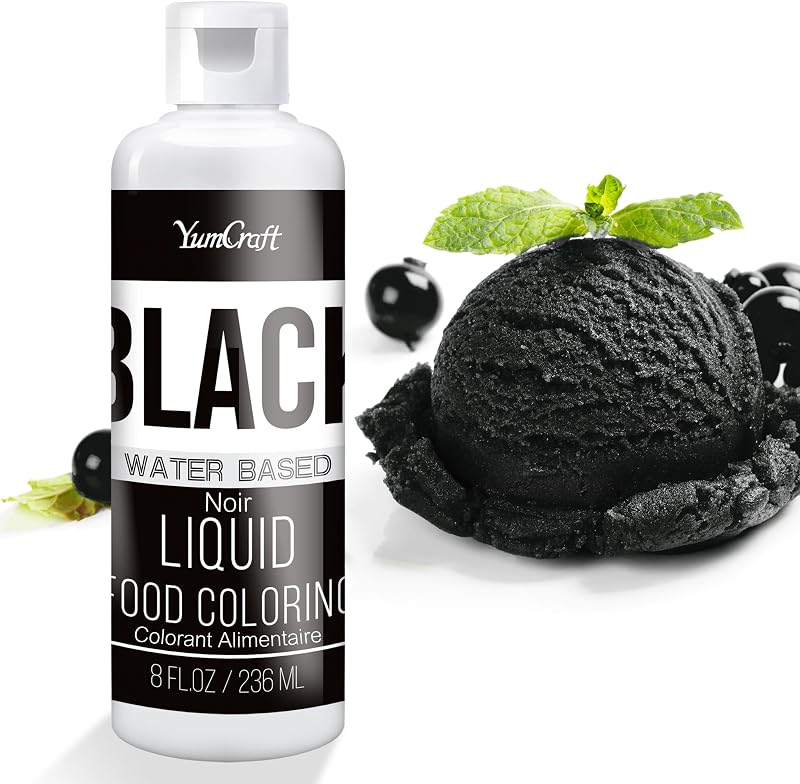 Colorante alimenticio líquido negro 8oz para fondant