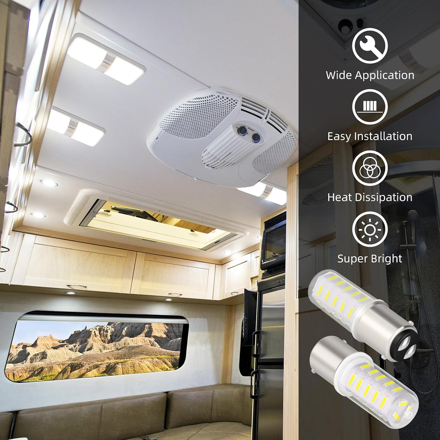 Bombillas LED 12V para cámper BA15D 5uds