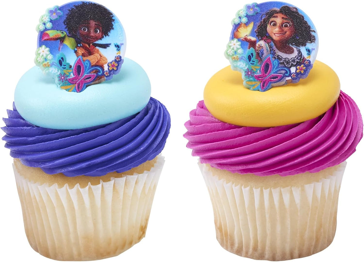 Anillos encanto cupcakes 3D multicolor seguros 24 pzas
