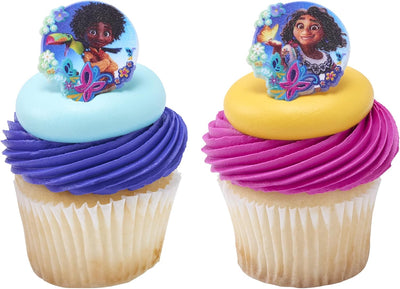 Anillos encanto cupcakes 3D multicolor seguros 24 pzas