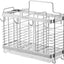 Estante cubiertos acero inox 3 compartimentos 4 ganchos