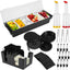 Bandeja barra acero inox 6 rejillas 3 niveles 12 vertedores