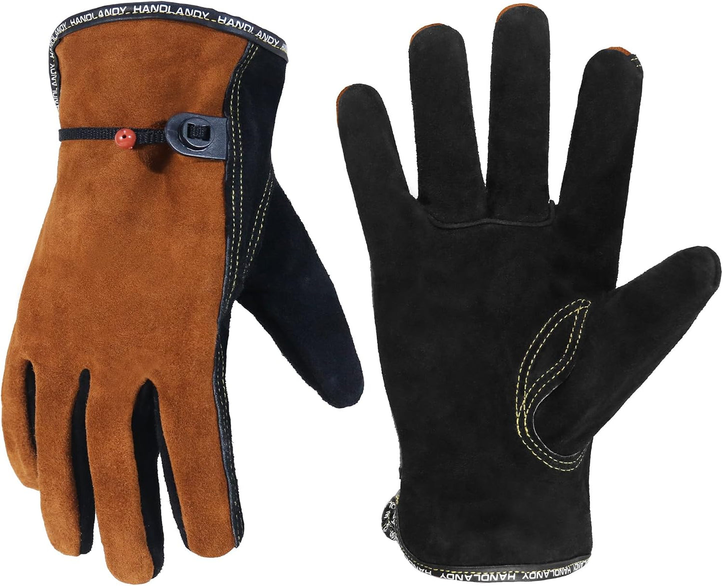 Guantes cuero vaca resistente uso general hombre mujer