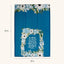 Toalla de té decorativa con versículo bíblico alentador Be Joyful, azul floral, 100% algodón