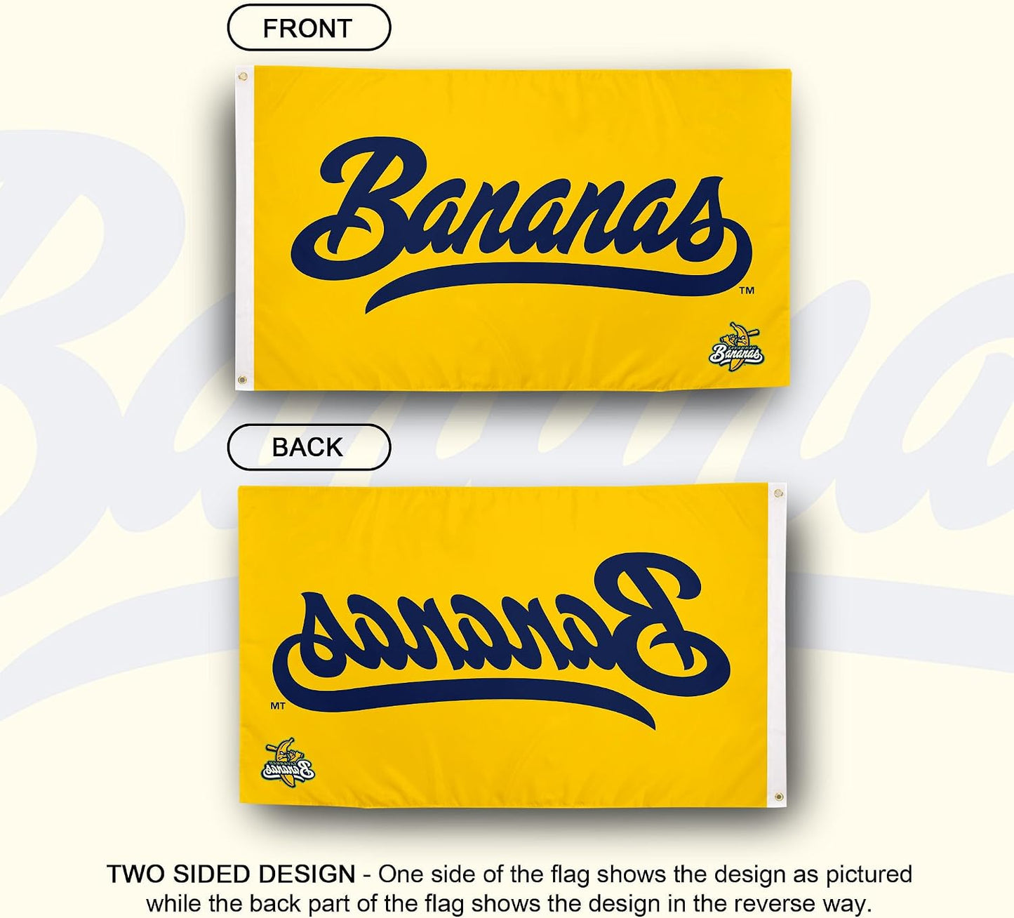 Bandera béisbol Savannah Bananas 3x5ft poliéster