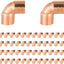 50 Accesorios Cobre Codo 90 Grados 1/2" Conexión Soldadura