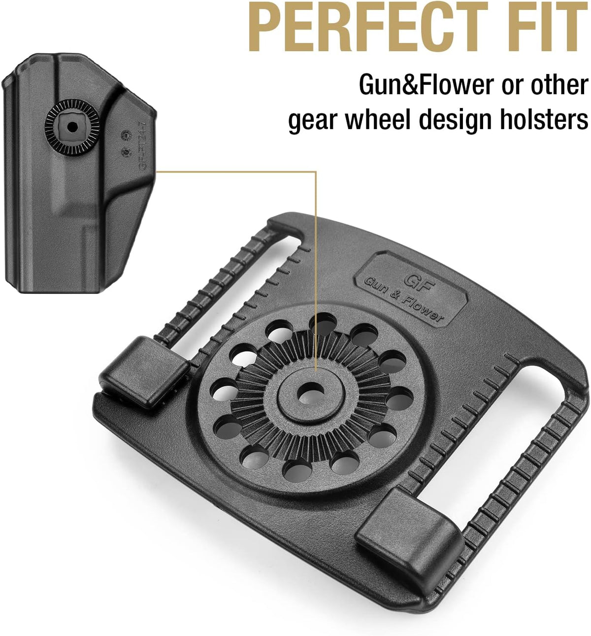 Accesorio ajustable para cinturón 1.5-2.25pulg clip OWB polímero