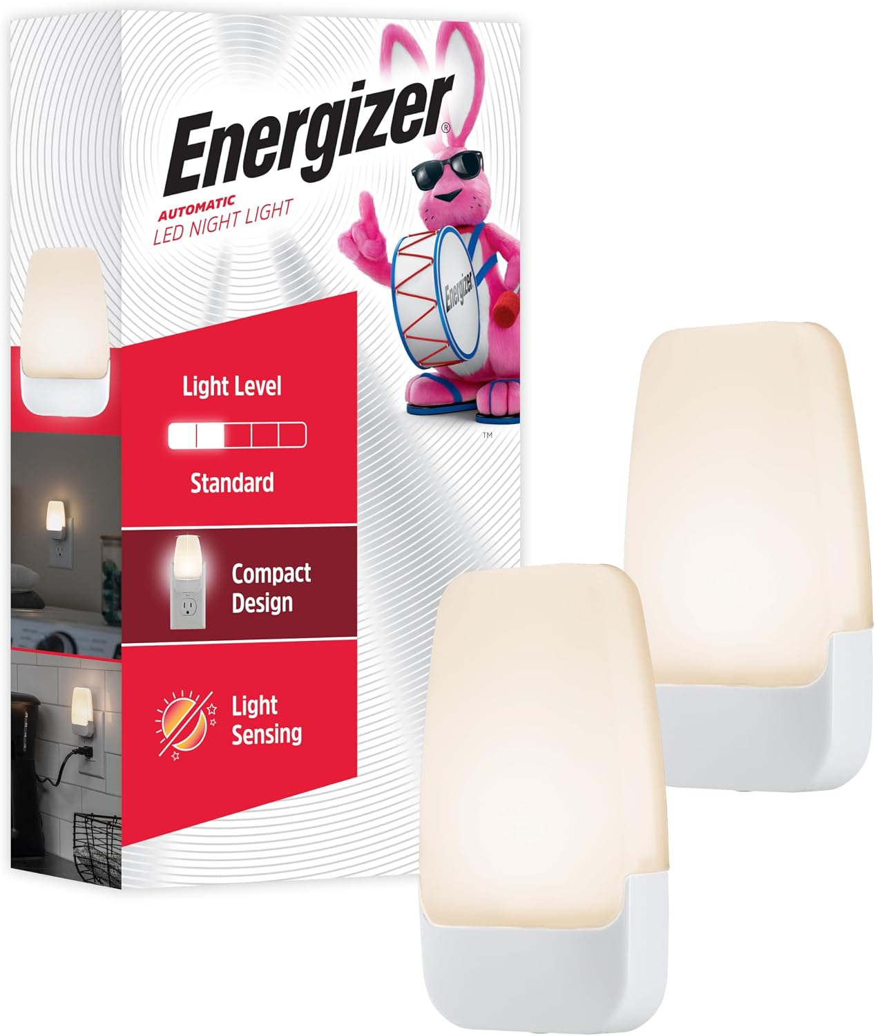 Luces LED nocturnas enchufables sensor amanecer hogar