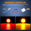 Set 8 Luces LED 2.5" Redondas Montaje Empotrado Rojo Ámbar
