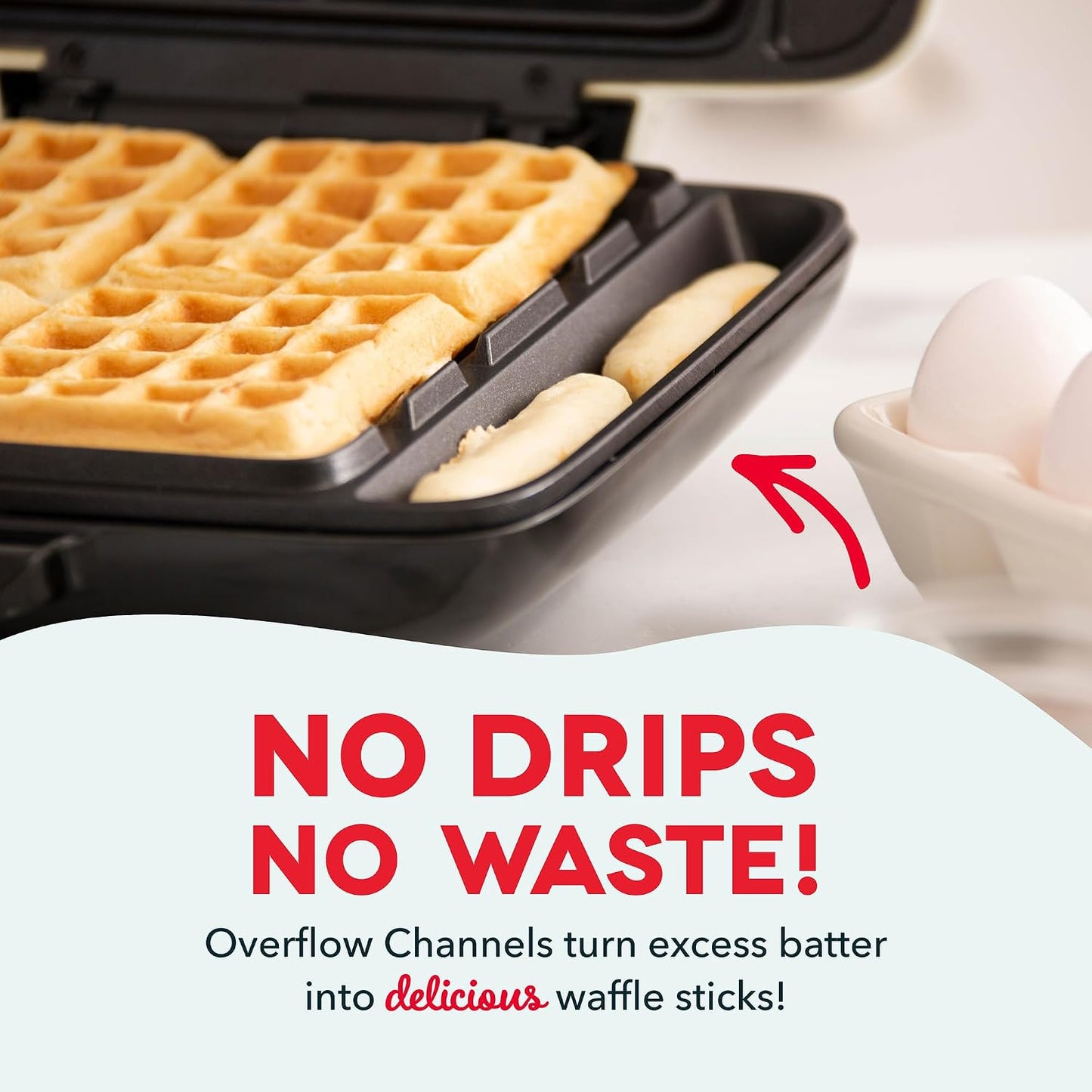 Máquina Waffles 4 Moldes Antiadherente Calentamiento Rápido