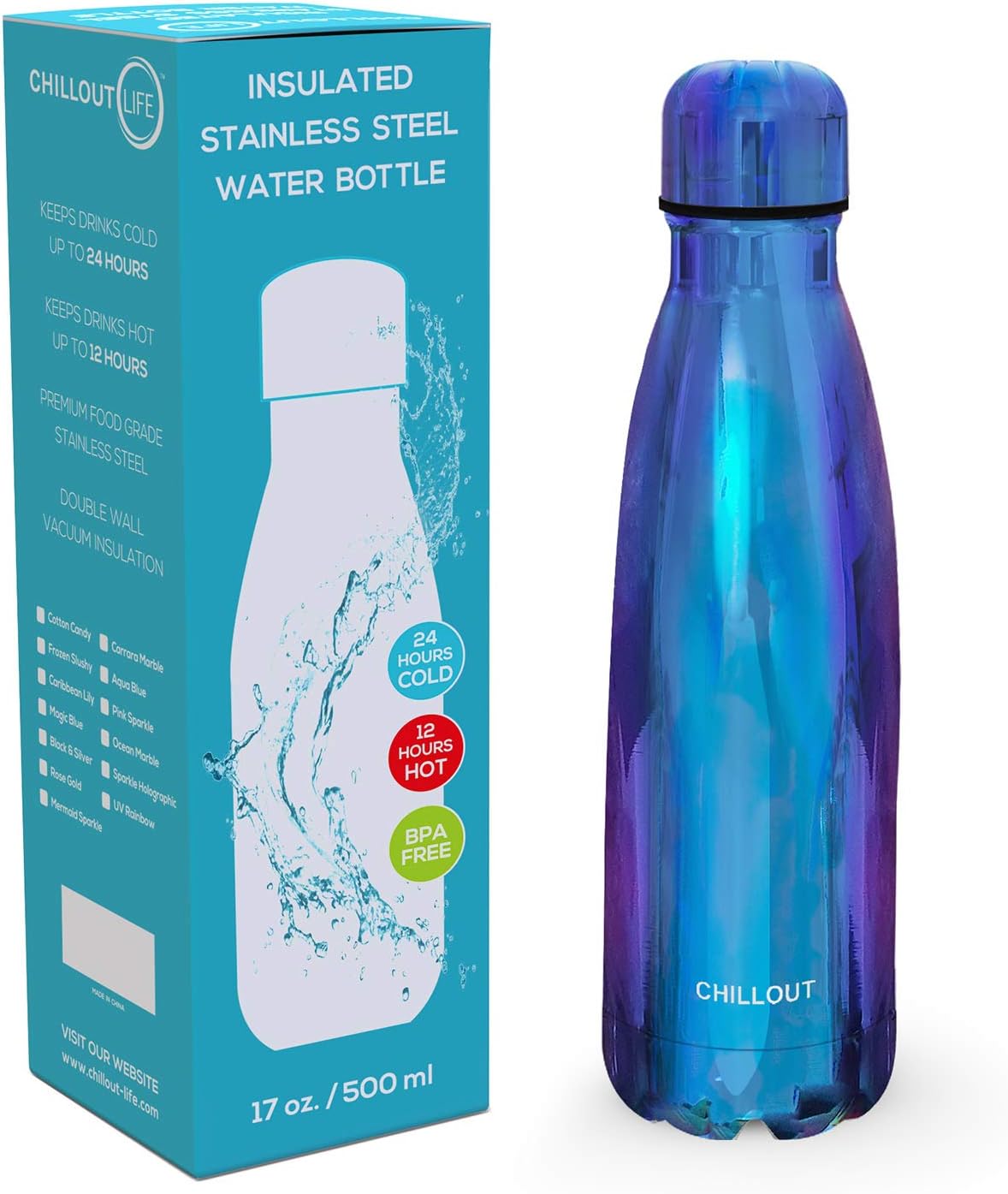 Botella agua acero inox doble pared 17oz