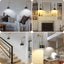 2 Apliques Pared Inalámbricos LED Negro Dorado