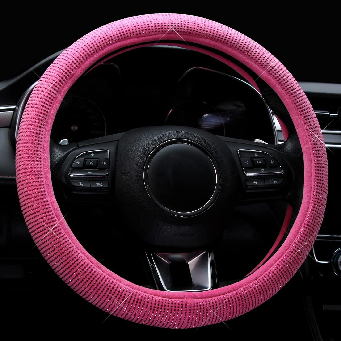 Funda volante mujer ajuste universal 15" rosa