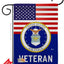 Bandera jardín veteranos Fuerza Aérea USA set 2