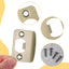 Placa puerta acero inox 2-1/4x1-3/4 pulg set 2 pzas