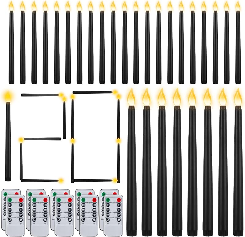 120 Velas Cónicas LED Parpadeantes con Control Remoto 11"