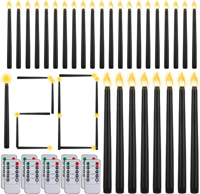 120 Velas Cónicas LED Parpadeantes con Control Remoto 11"