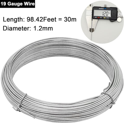 Alambre galvanizado 19 y 98ft multiusos manualidades