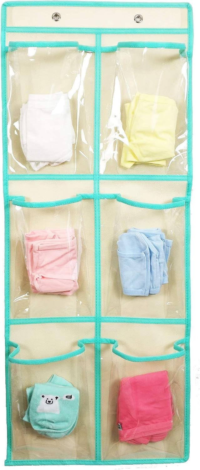 Organiz. zapatos colgar puerta 6 bolsillos transparentes