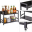 Estante 2 niveles organiz. cocina negro
