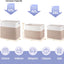 Canastas almacenamiento plegables 16.5x13x15" set 2 marrón