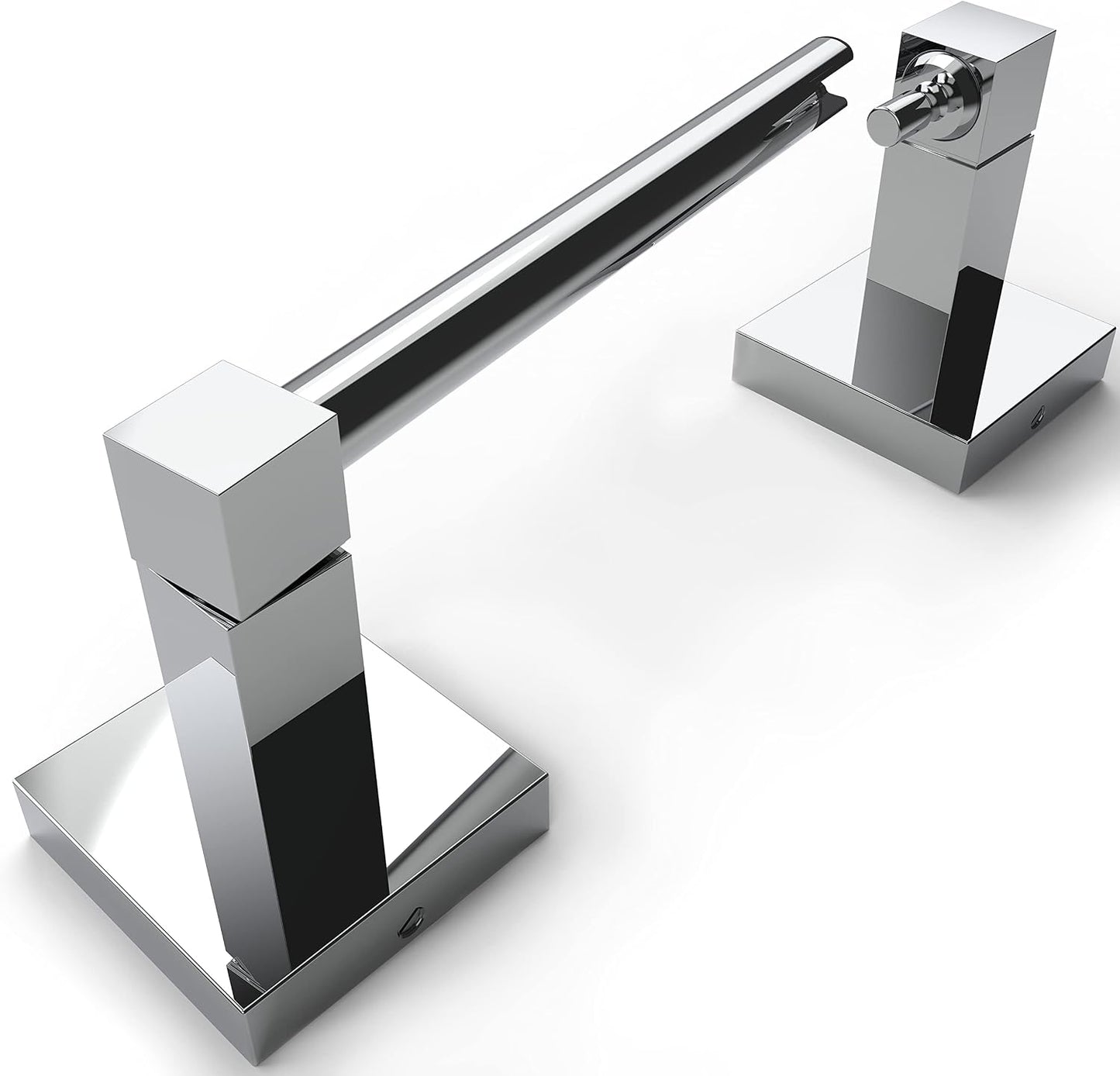 Soporte papel higiénico acero inox poste doble moderno
