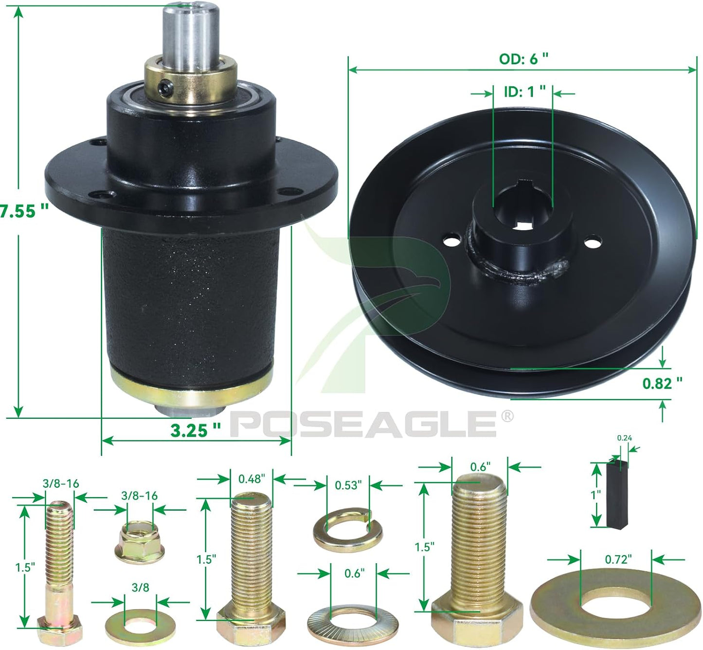 3 Kits Husillo Polea Bad Boy ZT 60pulg