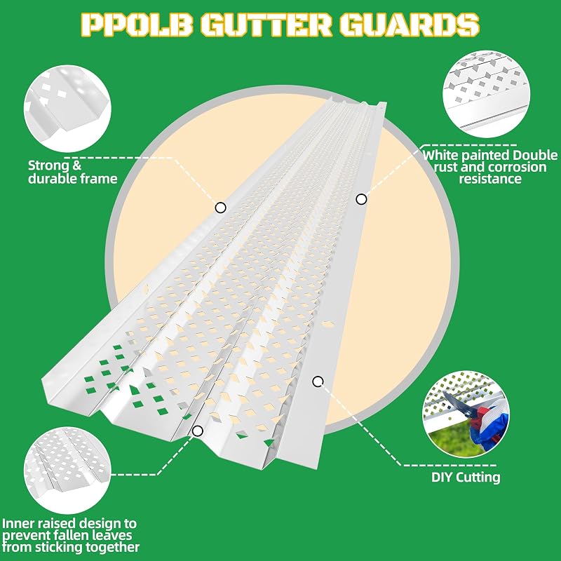 Protectores canalones 6pulg aluminio blanco 64pcs con