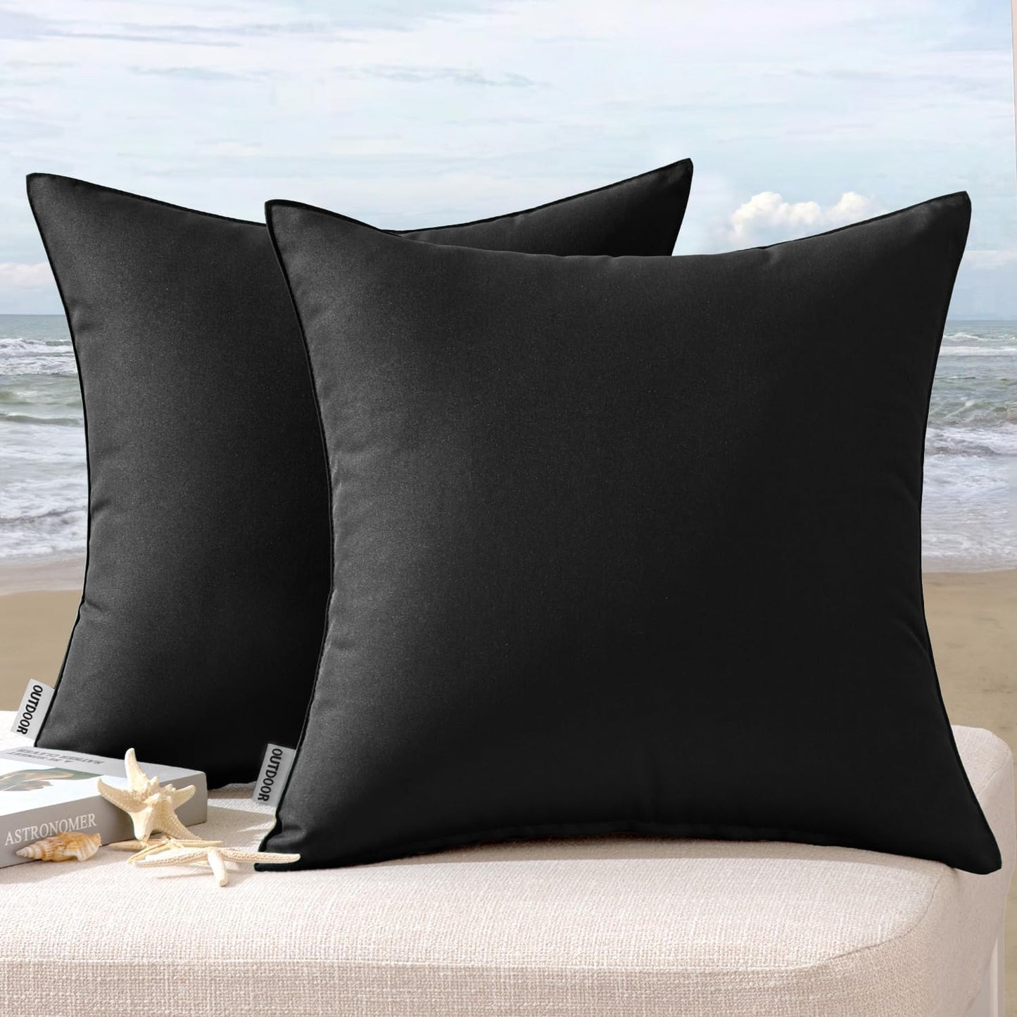 2 Fundas Almohada Decorativas Impermeables Exteriores