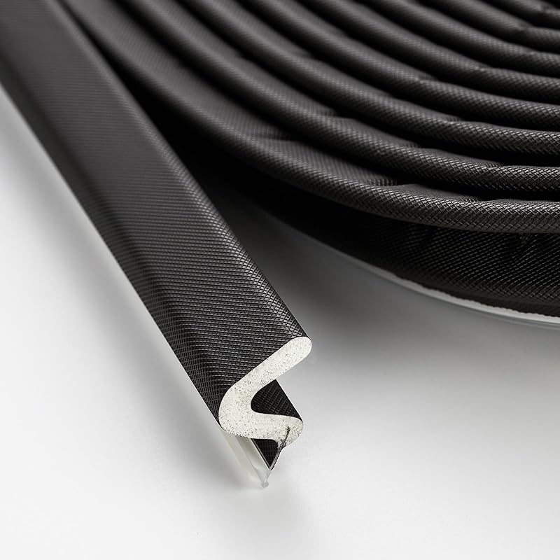 Burlete puerta espuma insonorizante forma Q 60 ft negro
